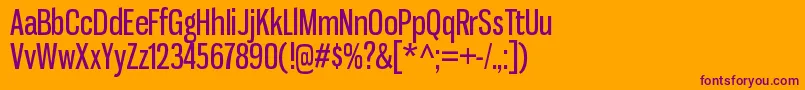 GnuolanergRegular Font – Purple Fonts on Orange Background