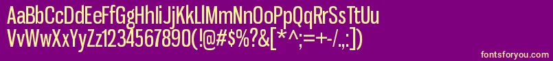 GnuolanergRegular Font – Yellow Fonts on Purple Background