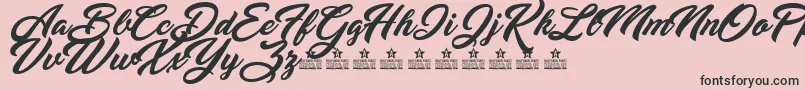 YananeskaPersonalUse Font – Black Fonts on Pink Background