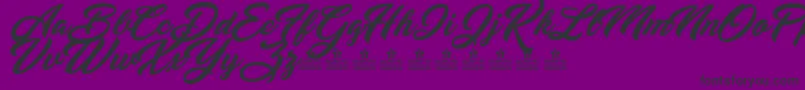 YananeskaPersonalUse Font – Black Fonts on Purple Background