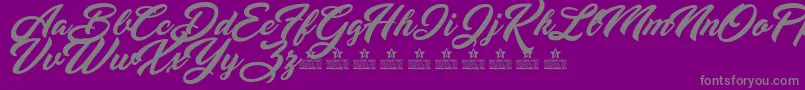 YananeskaPersonalUse Font – Gray Fonts on Purple Background
