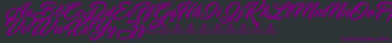 YananeskaPersonalUse Font – Purple Fonts on Black Background