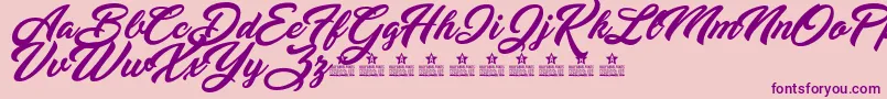 YananeskaPersonalUse Font – Purple Fonts on Pink Background