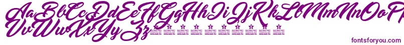YananeskaPersonalUse Font – Purple Fonts on White Background