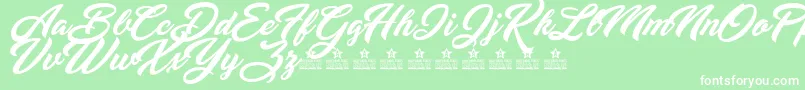 YananeskaPersonalUse Font – White Fonts on Green Background