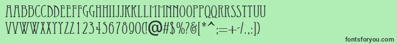 フォントEtappoRegular – 緑の背景に黒い文字