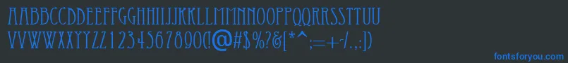 EtappoRegular Font – Blue Fonts on Black Background