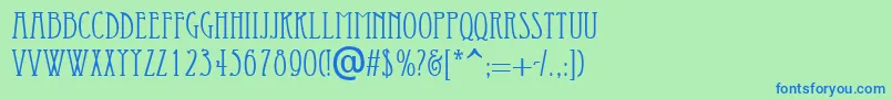 EtappoRegular Font – Blue Fonts on Green Background