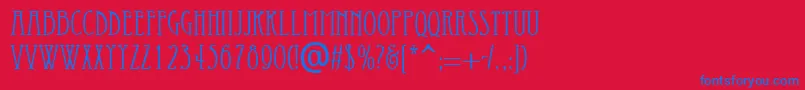 EtappoRegular Font – Blue Fonts on Red Background