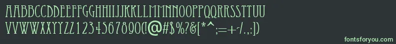 Шрифт EtappoRegular – зелёные шрифты на чёрном фоне