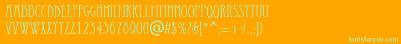 EtappoRegular Font – Green Fonts on Orange Background