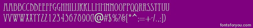 Шрифт EtappoRegular – зелёные шрифты на фиолетовом фоне