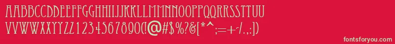 フォントEtappoRegular – 赤い背景に緑の文字