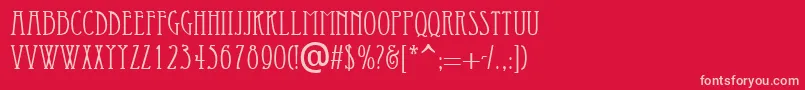 EtappoRegular Font – Pink Fonts on Red Background