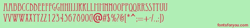 EtappoRegular Font – Red Fonts on Green Background