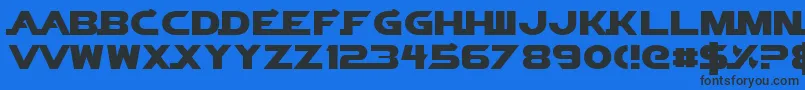 VectorSigma Font – Black Fonts on Blue Background