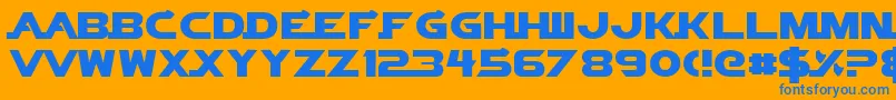 VectorSigma Font – Blue Fonts on Orange Background