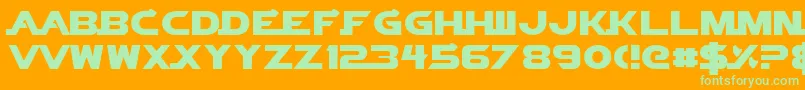 VectorSigma Font – Green Fonts on Orange Background