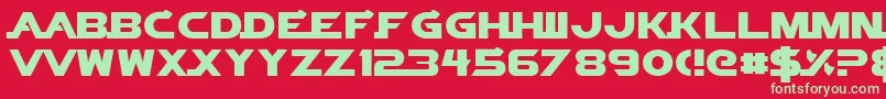 VectorSigma Font – Green Fonts on Red Background