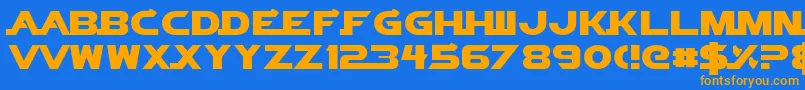 VectorSigma Font – Orange Fonts on Blue Background