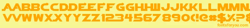 VectorSigma Font – Orange Fonts on Yellow Background