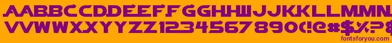 VectorSigma Font – Purple Fonts on Orange Background