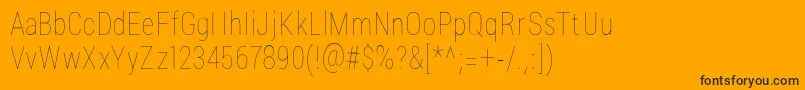 LuginaFpLight Font – Black Fonts on Orange Background