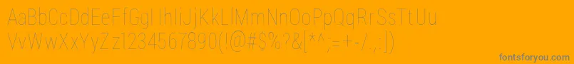 fuente LuginaFpLight – Fuentes Grises Sobre Fondo Naranja
