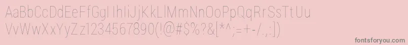 LuginaFpLight Font – Gray Fonts on Pink Background