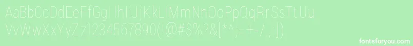 LuginaFpLight Font – White Fonts on Green Background