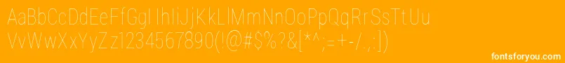 LuginaFpLight Font – White Fonts on Orange Background