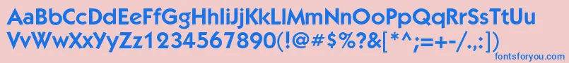 KabelcDemi Font – Blue Fonts on Pink Background