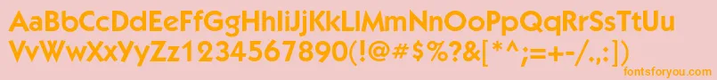 KabelcDemi Font – Orange Fonts on Pink Background