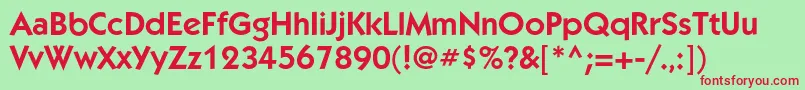 KabelcDemi Font – Red Fonts on Green Background