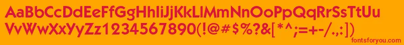 KabelcDemi Font – Red Fonts on Orange Background