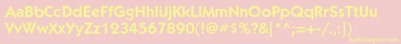 KabelcDemi Font – Yellow Fonts on Pink Background