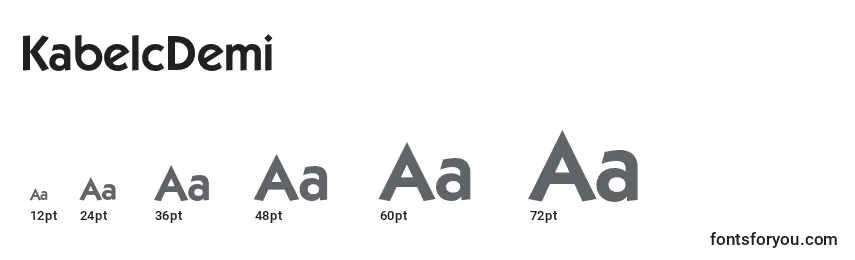 KabelcDemi Font Sizes