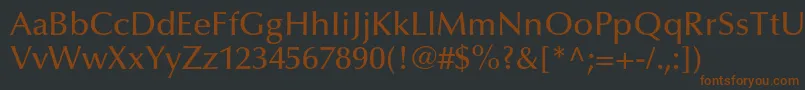 OptimaltstdMedium Font – Brown Fonts on Black Background