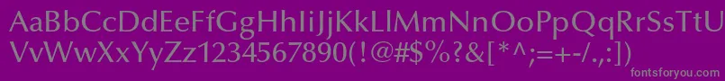 OptimaltstdMedium Font – Gray Fonts on Purple Background