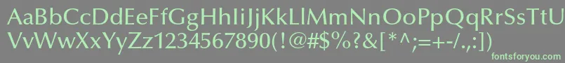 OptimaltstdMedium Font – Green Fonts on Gray Background