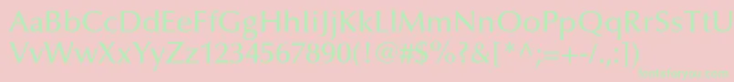 OptimaltstdMedium Font – Green Fonts on Pink Background