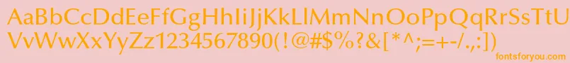 OptimaltstdMedium Font – Orange Fonts on Pink Background