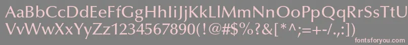 OptimaltstdMedium Font – Pink Fonts on Gray Background