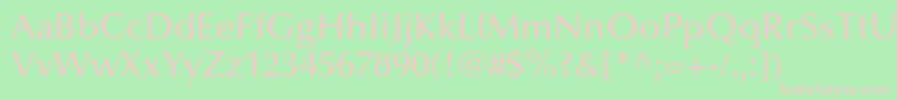 OptimaltstdMedium Font – Pink Fonts on Green Background
