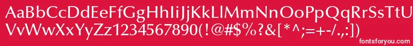 OptimaltstdMedium Font – White Fonts on Red Background