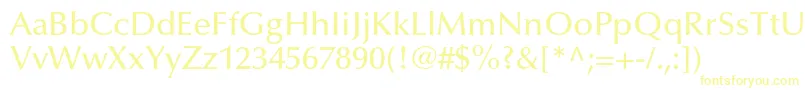 OptimaltstdMedium Font – Yellow Fonts on White Background