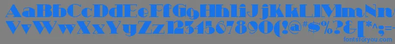 Heavytrippnf-Schriftart – Blaue Schriften auf grauem Hintergrund