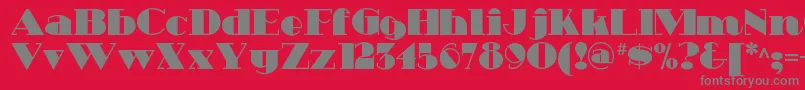 Heavytrippnf Font – Gray Fonts on Red Background