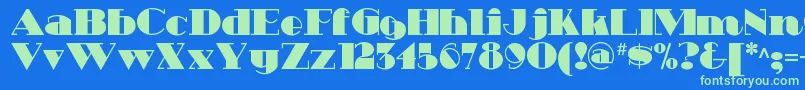 Heavytrippnf Font – Green Fonts on Blue Background