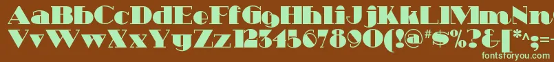 Heavytrippnf Font – Green Fonts on Brown Background